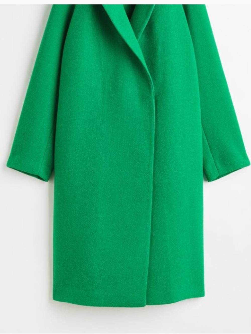 Green Single-Button Long Coat - Picture 2 of 16